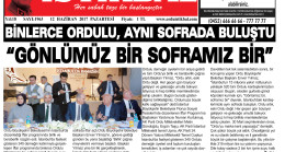 12 HAZİRAN 2017 PAZARTESİ