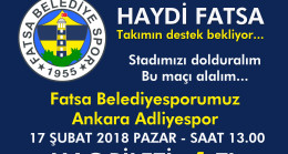 Fatsa Belediyespor’dan taraftara jest