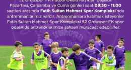 52 Orduspor futbol okulu kayıtları başladı