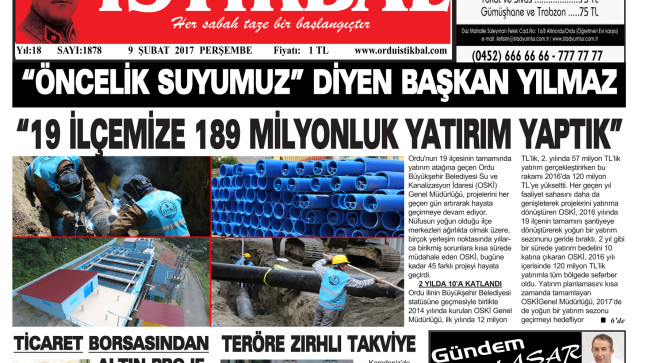09 ŞUBAT 2017 PERŞEMBE
