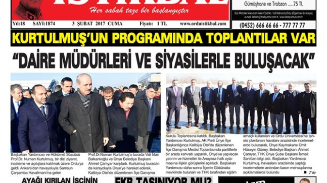 3 ŞUBAT 2017 CUMA