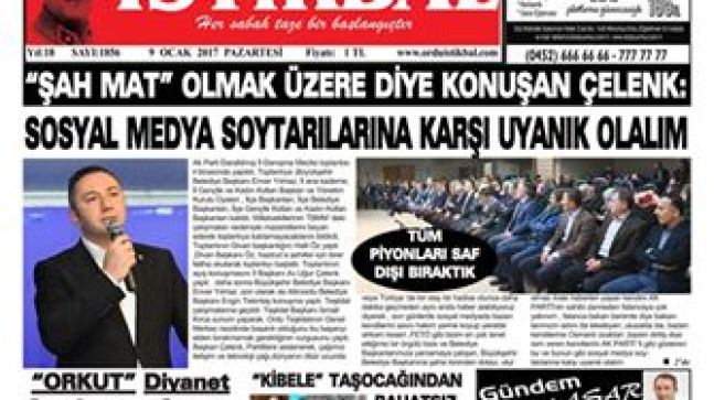 9 OCAK 2017 PAZARTESİ