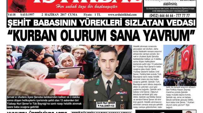 2 HAZİRAN 2017 CUMA