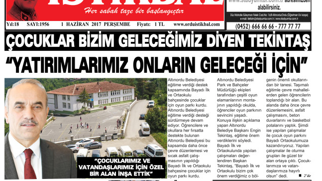 1 HAZİRAN 2017 PERŞEMBE