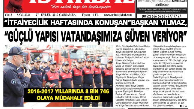27 EYLÜL 2017 ÇARŞAMBA