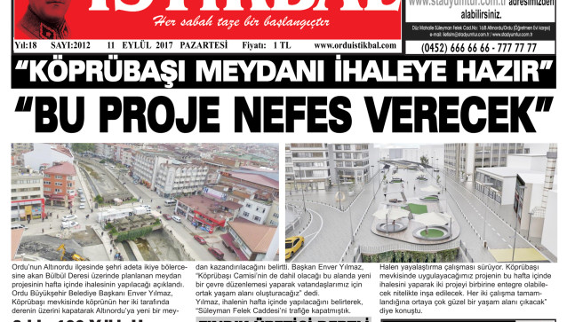 11 EYLÜL 2017 PAZARTESİ