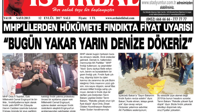 12 EYLÜL 2017 SALI