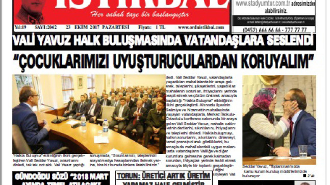 23 EKİM 2017 PAZARTESİ