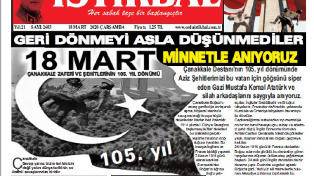 18 MART 2020 ÇARŞAMBA