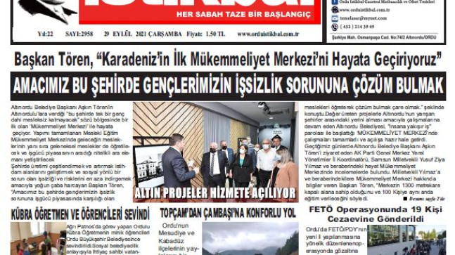 29.09.2021 ÇARŞAMBA