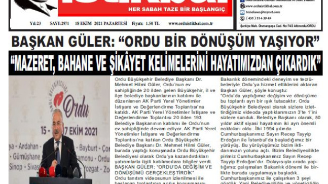 18.10.2021 PAZARTESİ