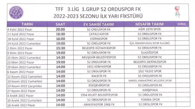 52 ORDUSPOR FK SEZONA GECE MAÇIYLA BAŞLIYOR