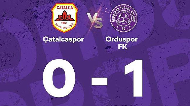 52 Orduspor Çatalcaspor’u 1-0 yendi