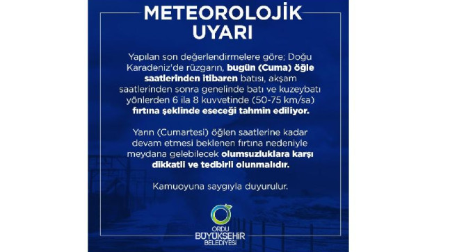 METEOROLOJİK UYARI