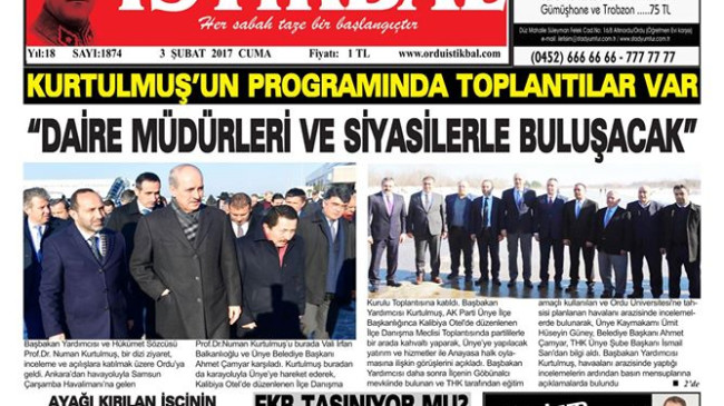 3 ŞUBAT 2017 CUMA