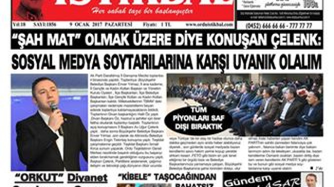 9 OCAK 2017 PAZARTESİ