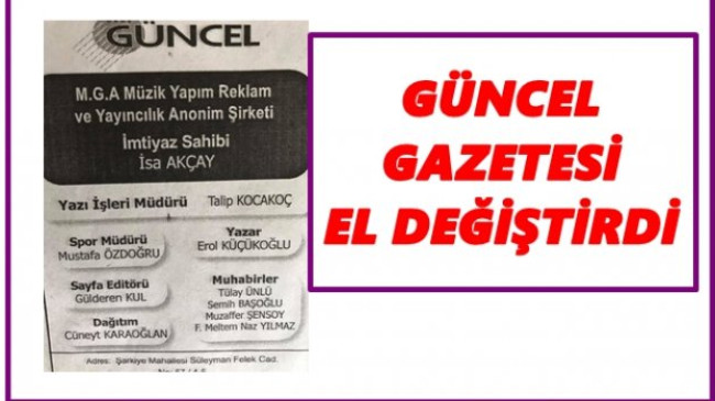 GÜNCEL GAZETESİ TV52 BÜNYESİNE GİRDİ