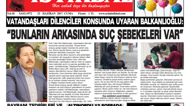 23 HAZİRAN 2017 CUMA