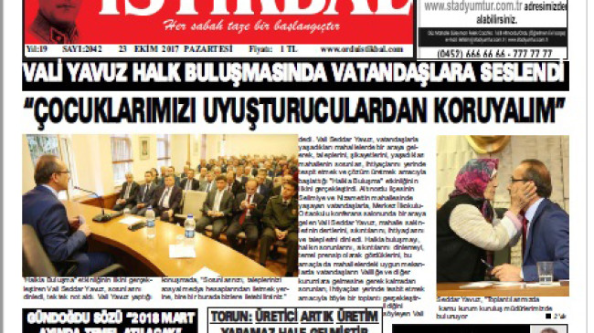 23 EKİM 2017 PAZARTESİ