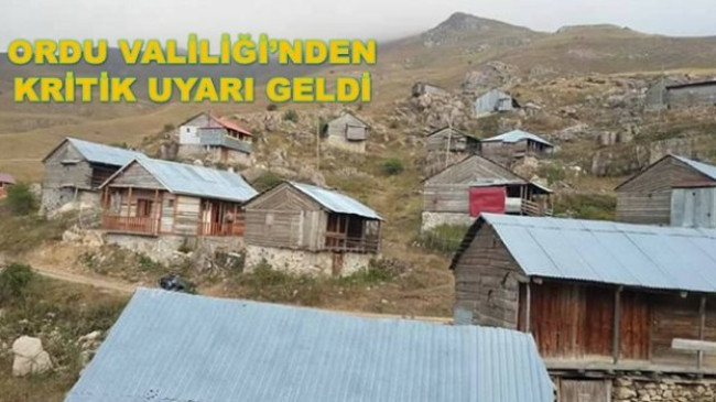 YAYLA EVLERİNDE YİYECEK BIRAKMAYIN 