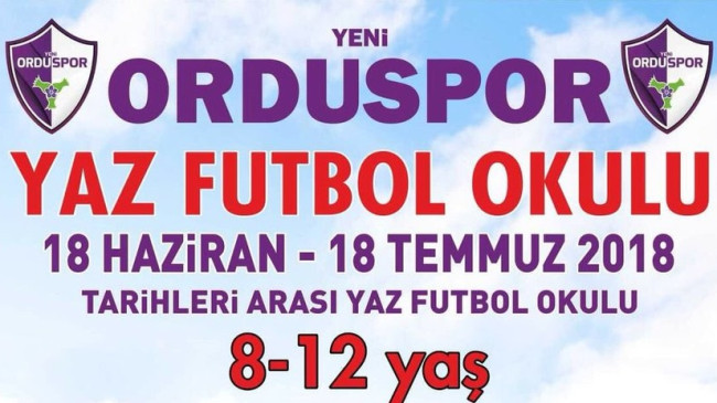 YENİORDUSPOR YAZ FUTBOL OKULU KAYITLARI BAŞLADI 