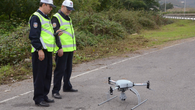 ORDU TRAFİĞİNDEN “DRONE”Lİ  DENETİM  