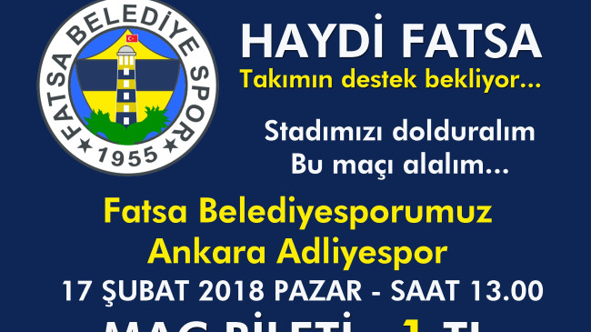 Fatsa Belediyespor’dan taraftara jest