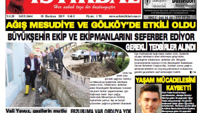 18 HAZİRAN 2019 SALI