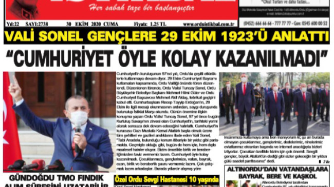 30 EKİM 2020 CUMA