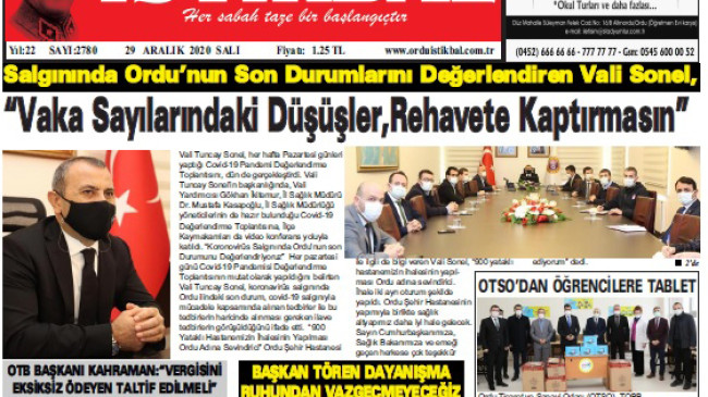 29 ARALIK 2020 SALI