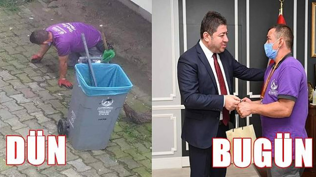 Başkan Tören O İşçiyi Ödüllendirdi