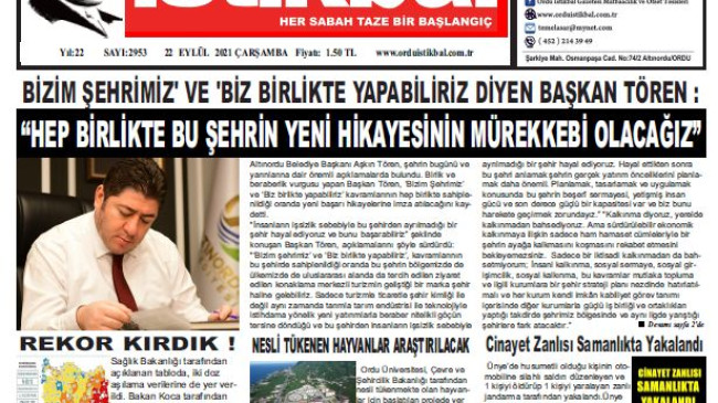 22.09.2021 ÇARŞAMBA