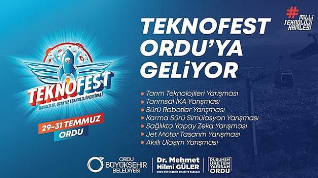 TEKNOFEST ORDU’YA GELİYOR