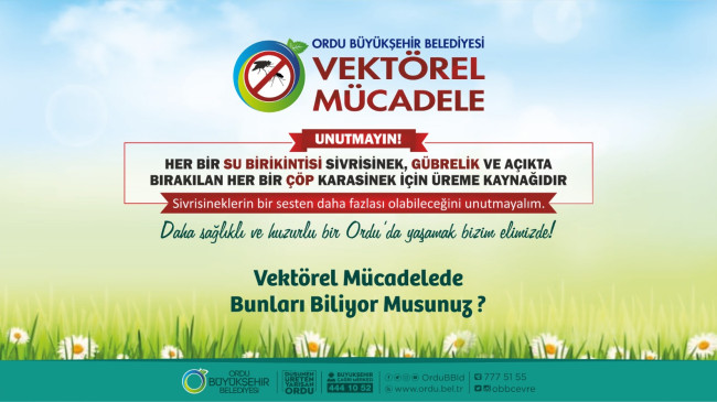 ORDUDA VEKTÖREL MÜCADELE BAŞLADI