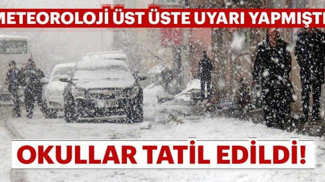 Ordu’da 7 ilçede okullar tatil edildi