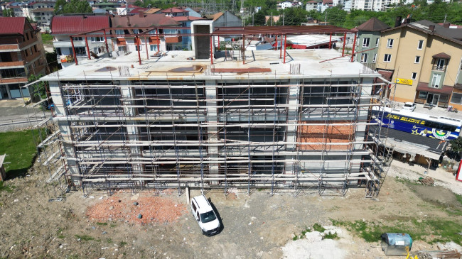 FATSA GENÇLİK MERKEZİ İNŞAATI HIZ KESMEDEN DEVAM EDİYOR