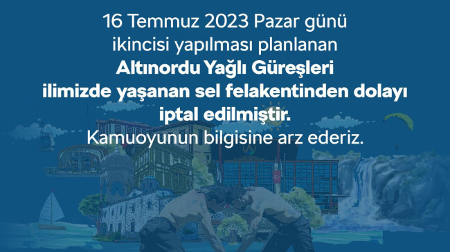 2. GELENEKSEL ALTINORDU YAĞLI GÜREŞLERİ İPTAL